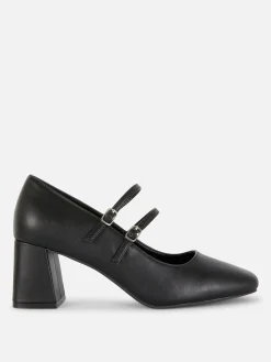Babies En Simili Cuir à Talons