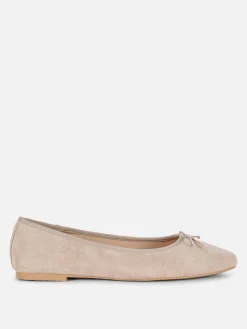 Ballerines à Nœuds En Suédine