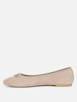 Ballerines à Nœuds En Suédine