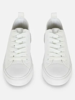 Baskets Basses En Simili Cuir