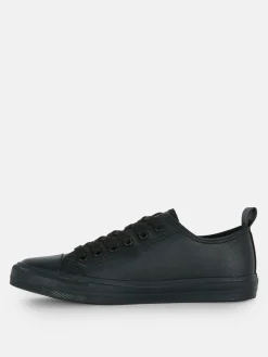 Baskets Basses En Simili Cuir