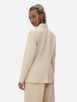 Blazer à Boutonnage Croisé Avec Bouton Métallisé