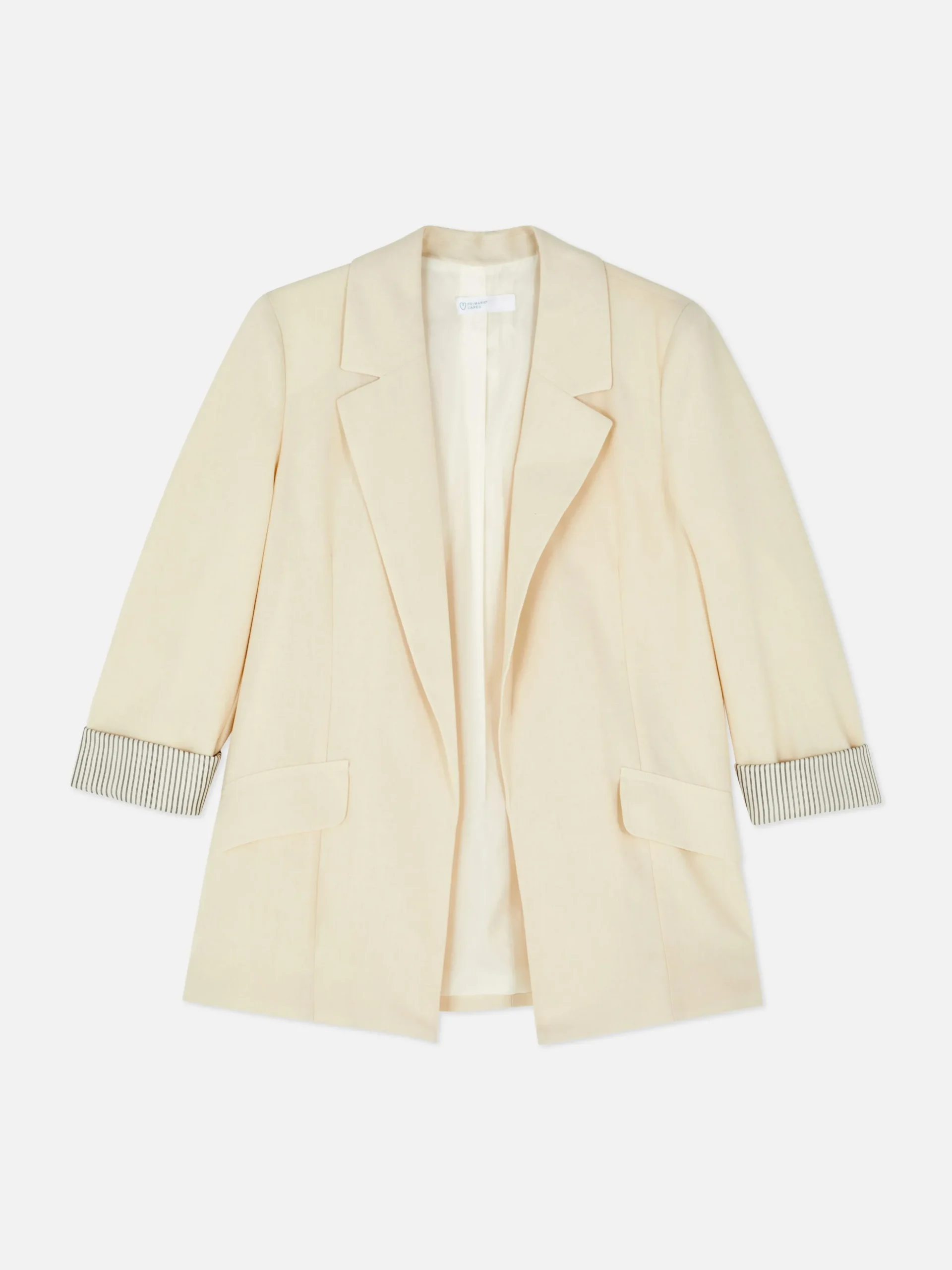 Blazer Ajusté à Effet Bord à Bord