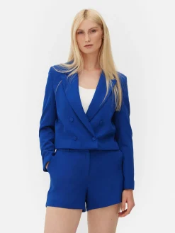 Blazer Court à Boutonnage Croisé à Coordonner
