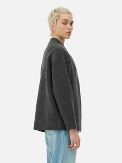 Blouson Bomber Tricoté Oversize