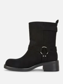 Bottes De Motard En Suédine