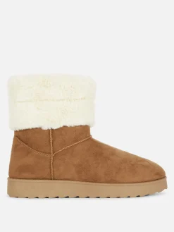 Bottes Doublées En Fausse Fourrure