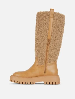 Bottes Montantes Effet Mouton Retourné Rita Ora