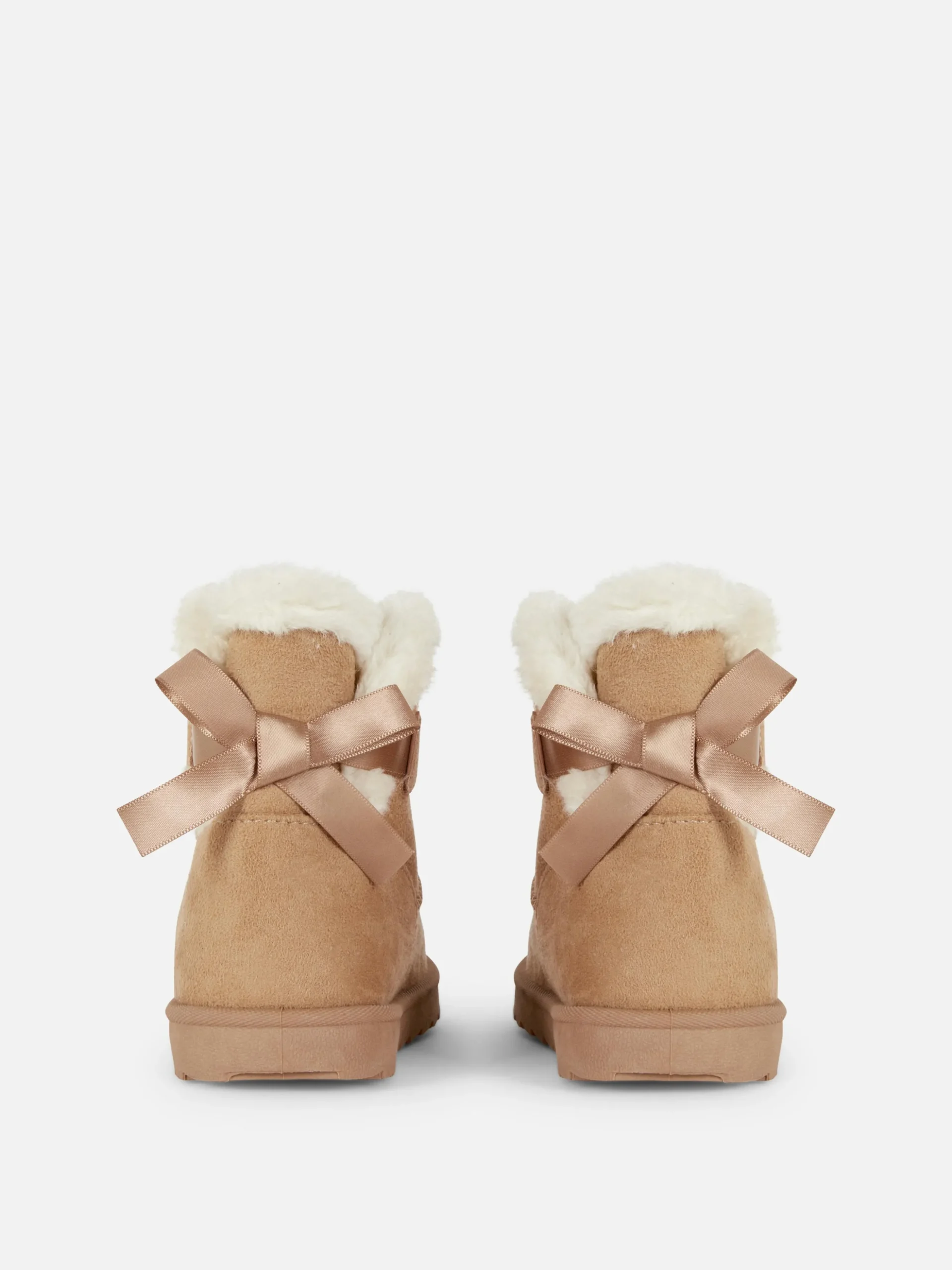 Bottines En Fausse Fourrure Avec Nœud
