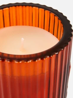 Bougie En Verre Cannelé