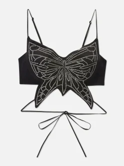 Brassière Papillon Ornée De Strass