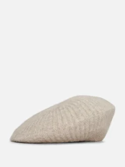 Béret En Maille Côtelée