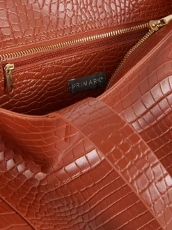 Cabas Extra Large En Imitation Croco