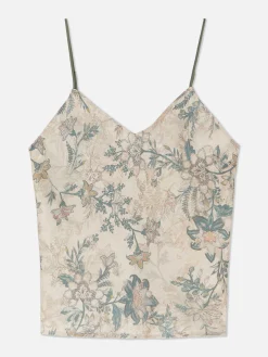 Caraco De Pyjama En Satin à Motif Floral