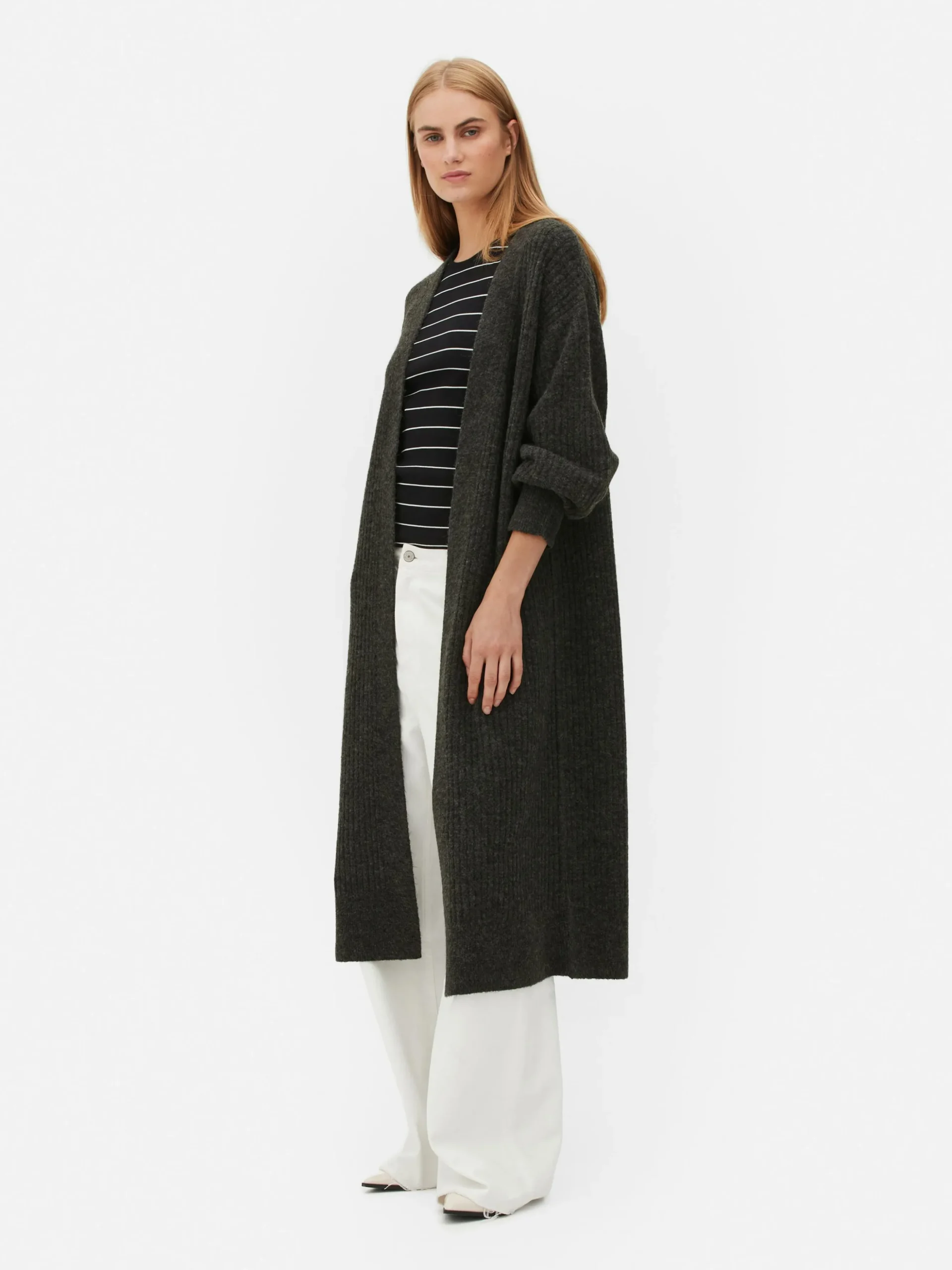 Cardigan Long Côtelé
