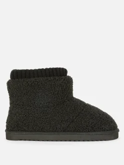 Chaussons Bottines Effet Mouton Retourné