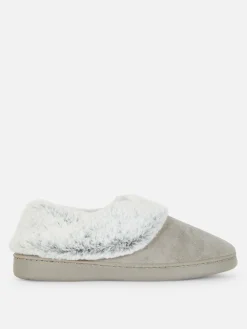 Chaussons Mocassins Doublés En Fausse Fourrure