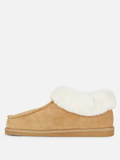 Chaussons Mocassins Doublés En Fausse Fourrure