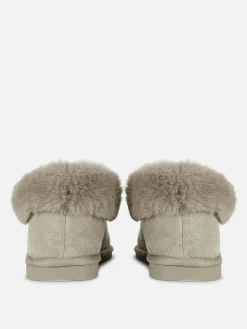 Chaussons Mocassins Doublés En Fausse Fourrure