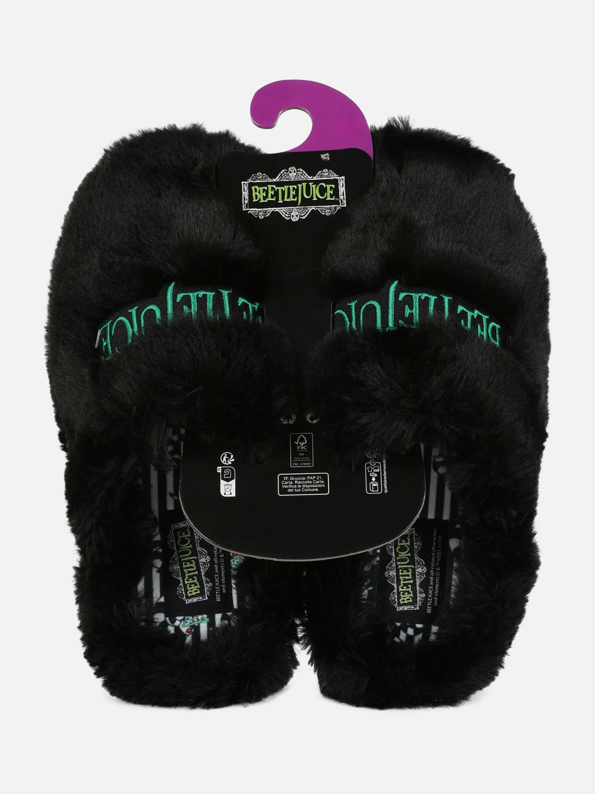 Chaussons Mule Duveteux Beetlejuice