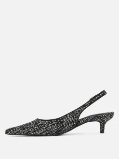Chaussures à Talon Bas Ouvert Avec Effet Bouclé