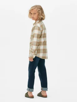 Chemise à Carreaux à Manches Longues