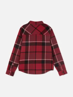 Chemise à Carreaux Boutonnée Et à Manches Longues