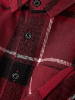 Chemise à Carreaux Boutonnée Et à Manches Longues
