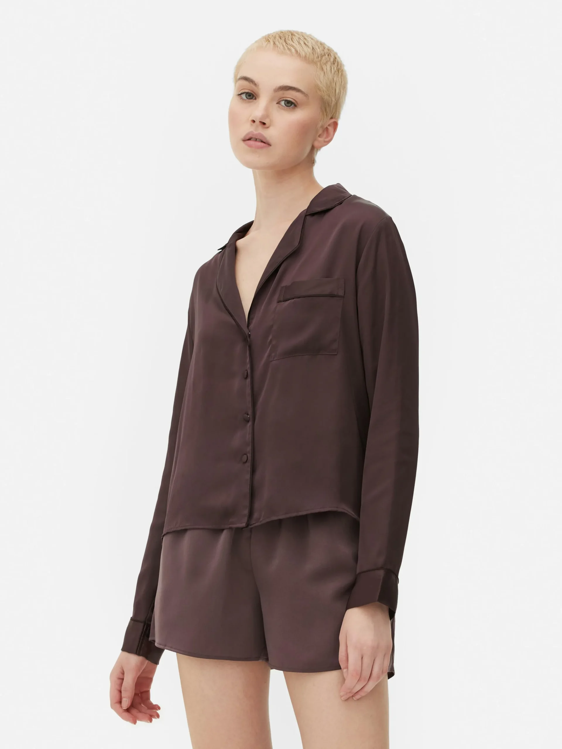 Chemise De Pyjama En Satin