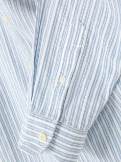 Chemise En Jacquard Rayé à Manches Longues