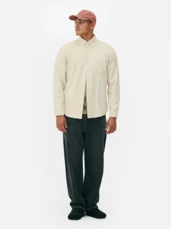 Chemise En Sergé De Coton à Manches Longues