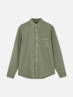 Chemise En Sergé De Coton à Manches Longues