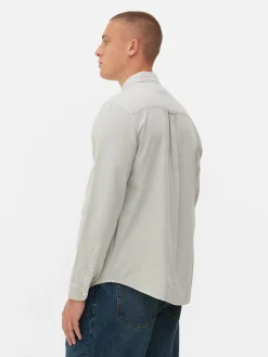 Chemise En Sergé De Coton à Manches Longues