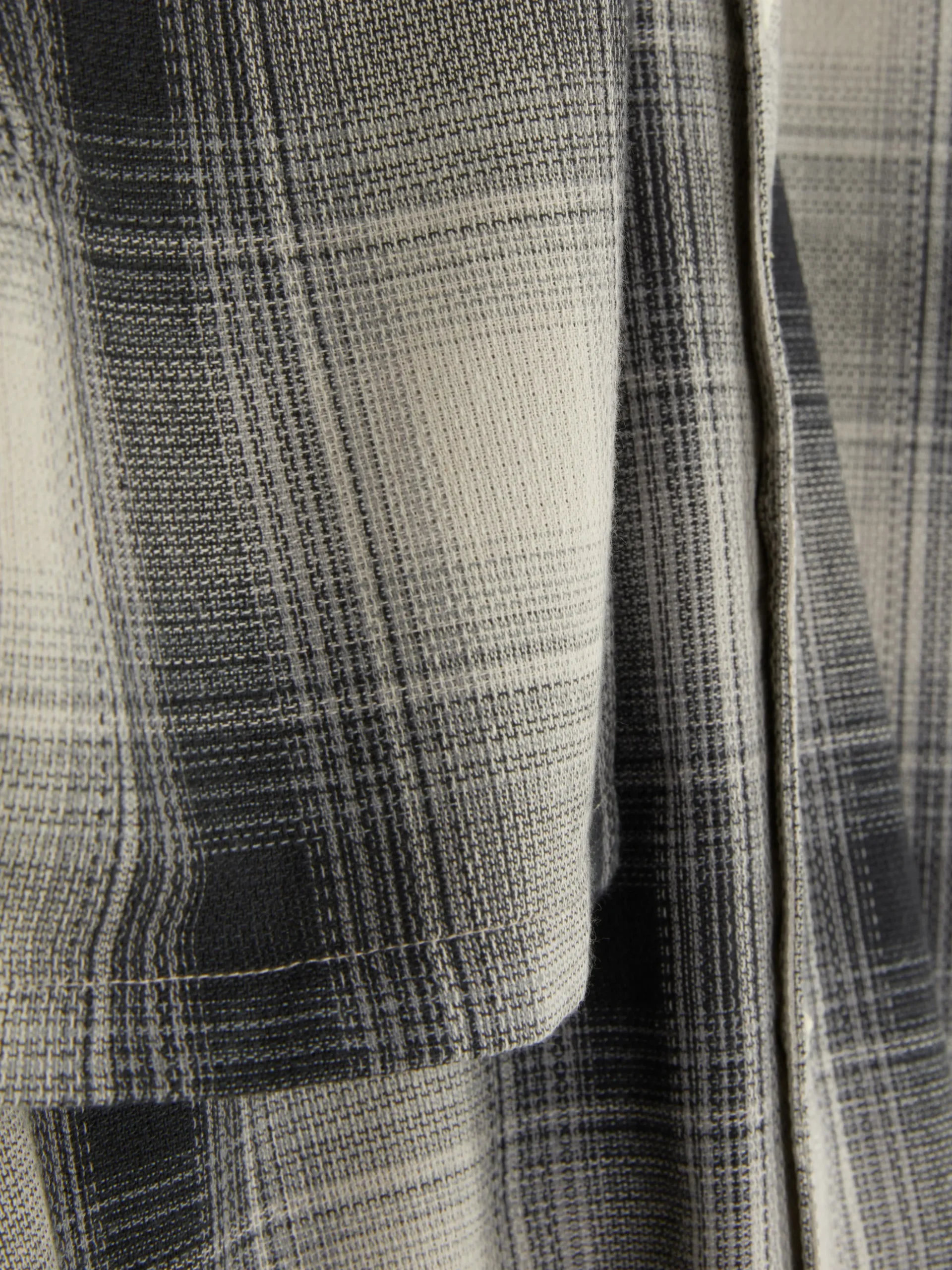 Chemise Texturée à Carreaux Et à Manches Courtes