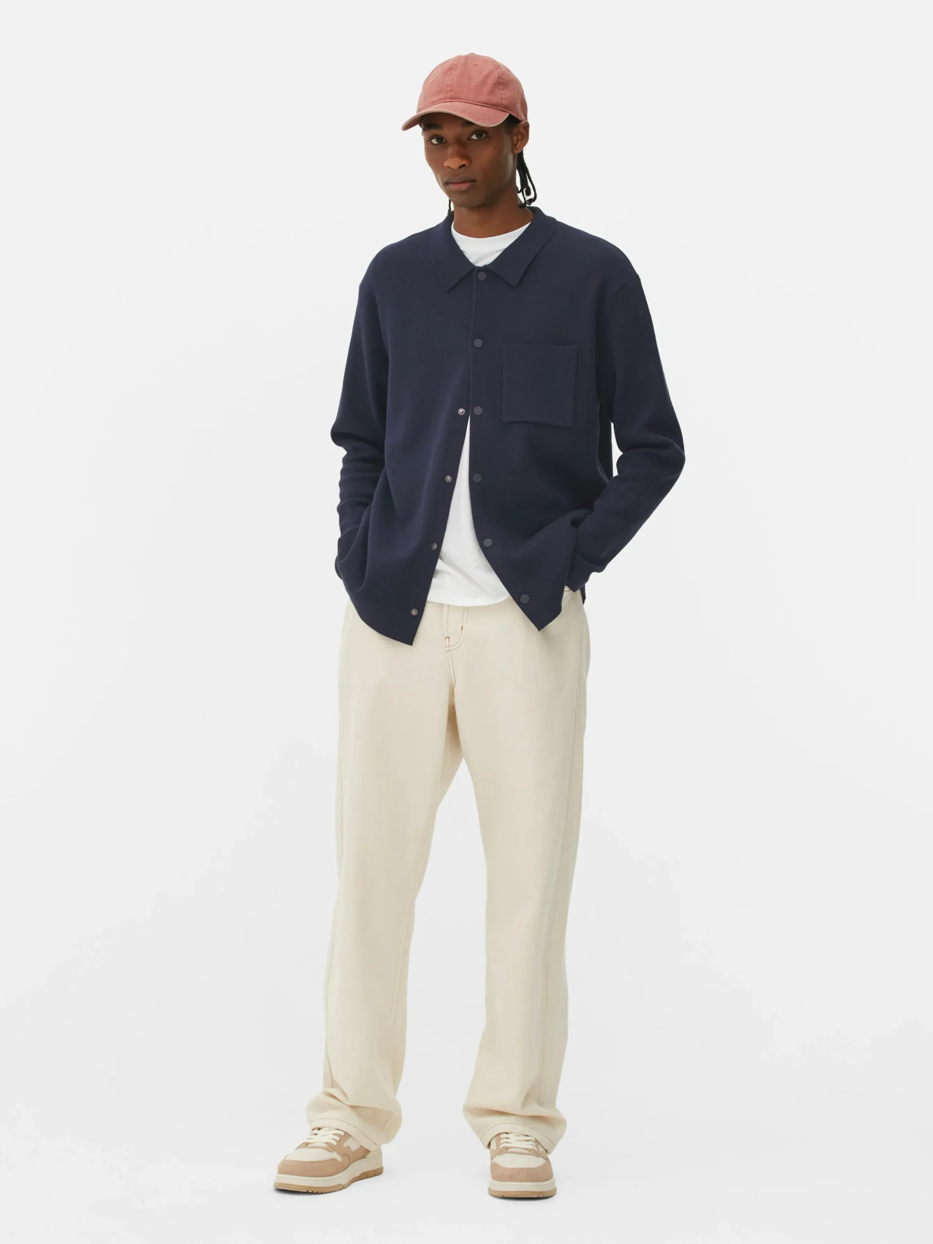 Chemise Tricotée à Boutons-pression