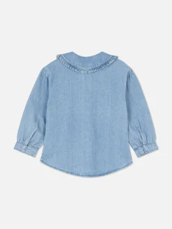 Chemisier En Denim à Col