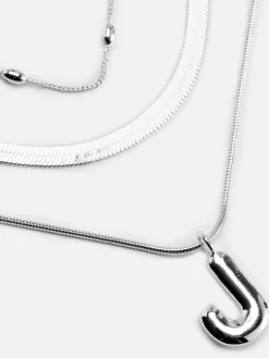 Collier à Superpositions Bouffant Avec Initiale