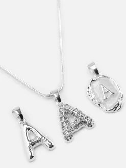 Collier Initiales à Pendentifs Multiples