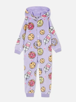 Combinaison En Polaire à Motifs Aliments