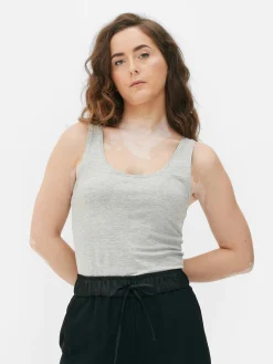 Débardeur Décolleté En Tissu Stretch