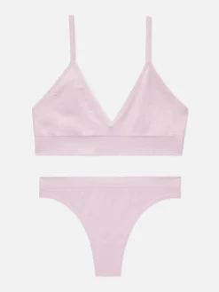 Ensemble Brassière Triangle Et String Sans Couture