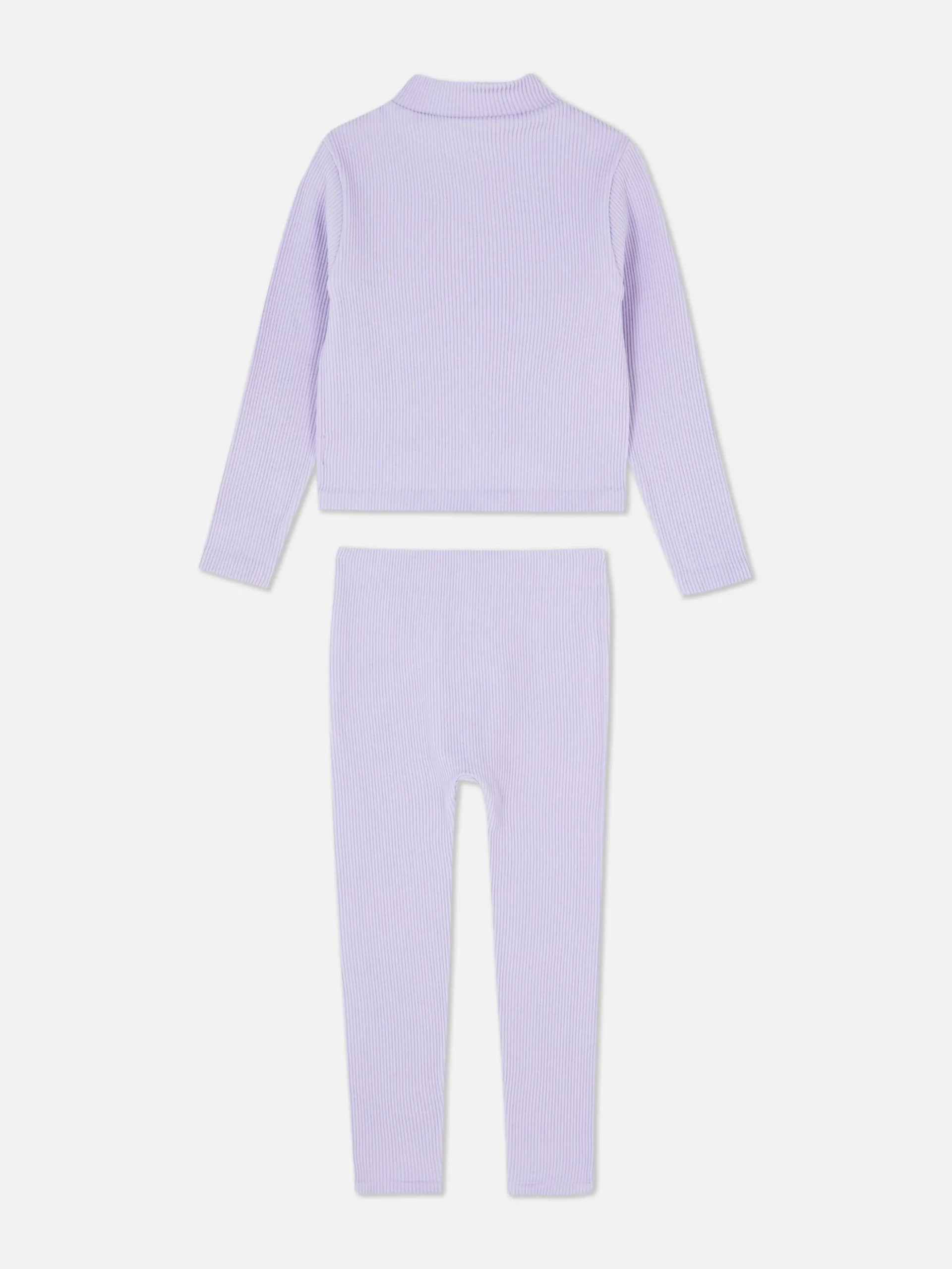 Ensemble Haut Et Legging Côtelés Sans Coutures