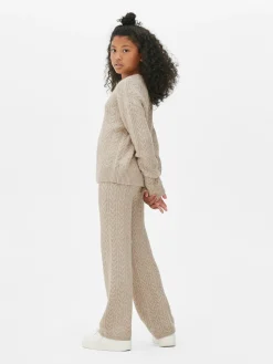 Ensemble Pull Et Legging En Maille Torsadée