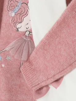 Ensemble Robe-pull Et Collants à Motif Ballerine