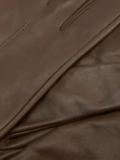 Gants En Cuir à Poignets Crantés