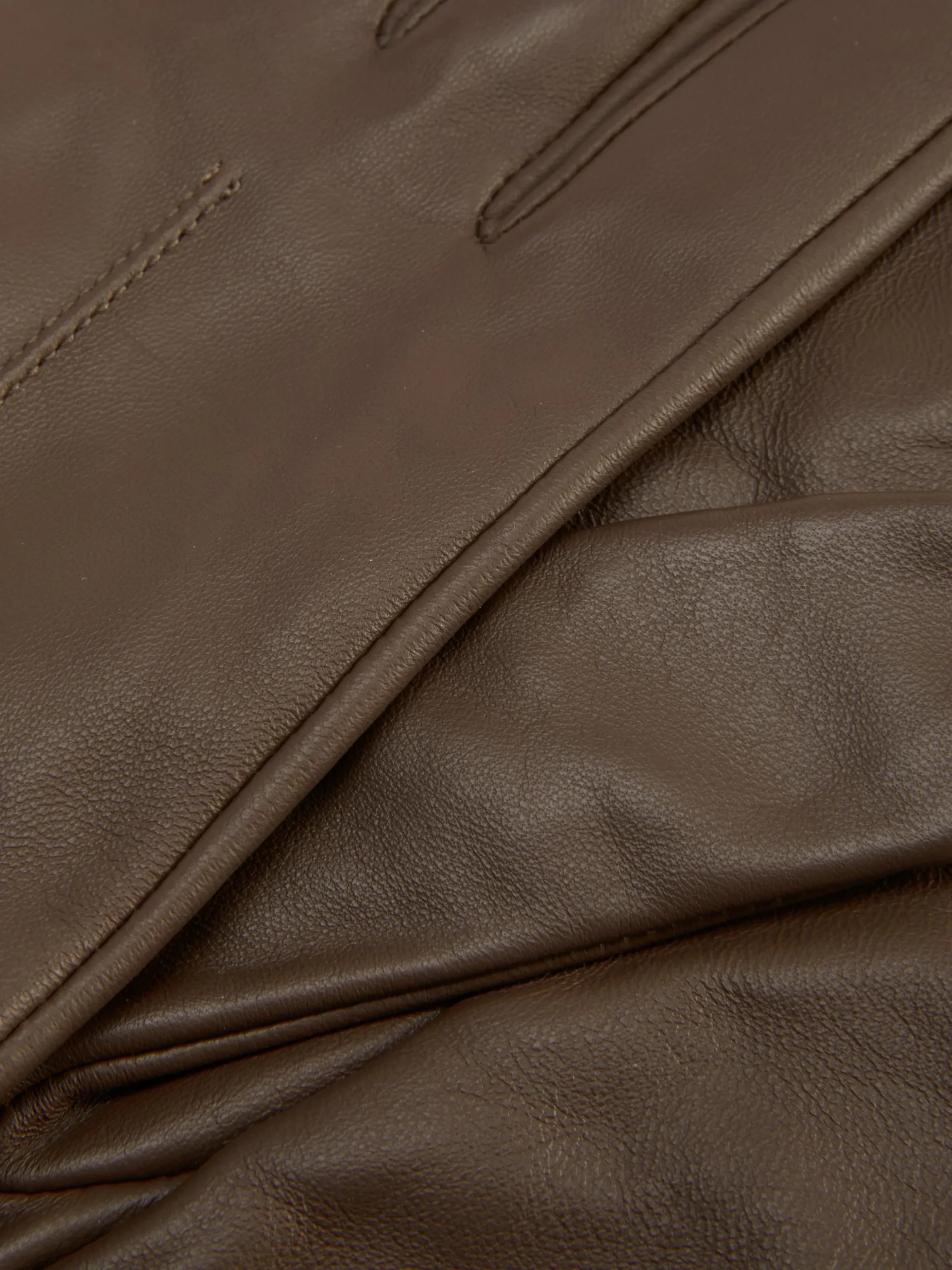Gants En Cuir à Poignets Crantés