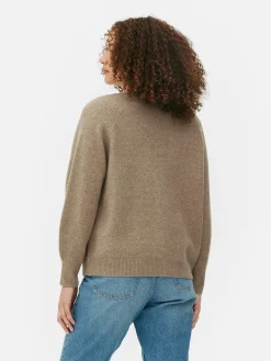 Gilet Boyfriend En Maille à Col En V