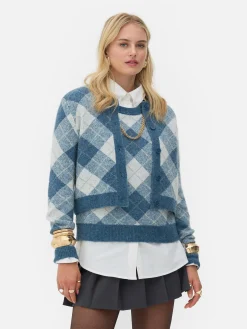 Gilet En Maille à Losanges à Coordonner Rita Ora