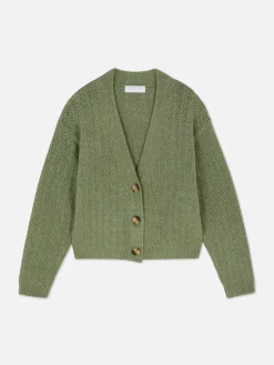 Gilet En Pointelle à Col En V