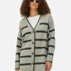 Gilet Long à Rayures
